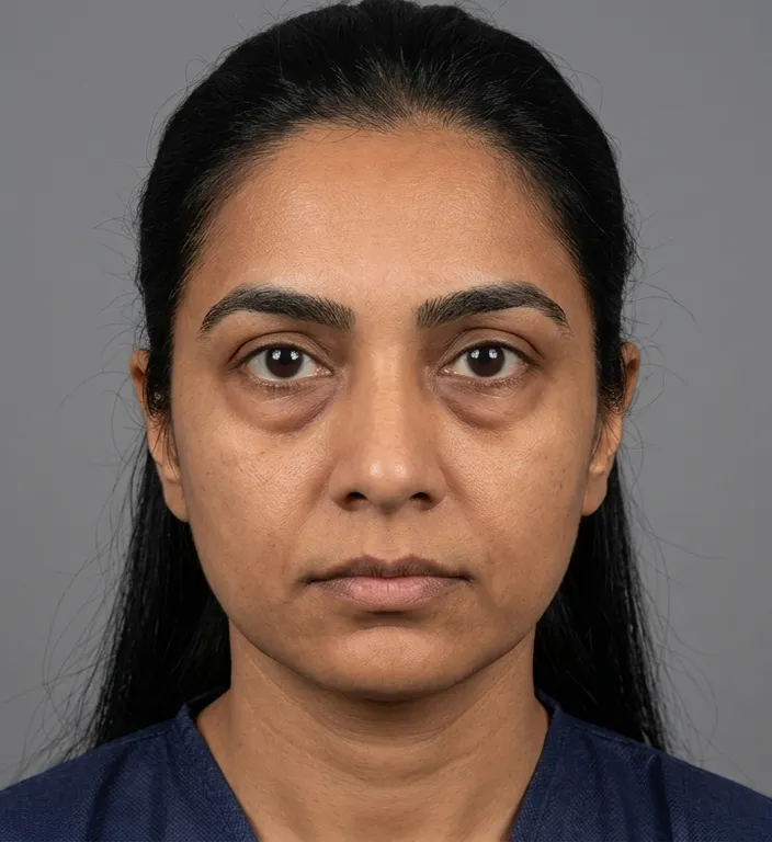 Unterlid Frau vorher