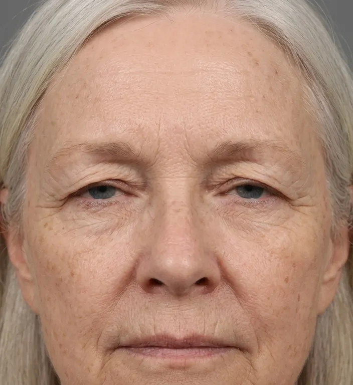Augenlidstraffung mit Brauenlift vorher